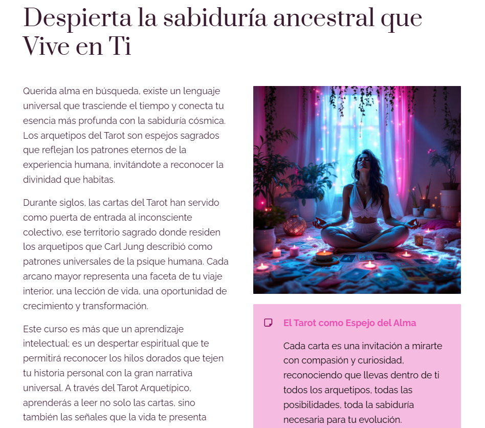 Curso Básico de Tarot Arquetípico - Imagen 2